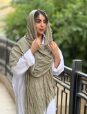 شال نخی کنفی چروک دور ریش