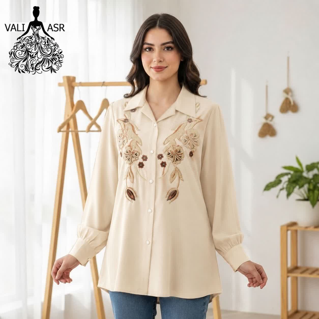 شومیزحریرگلدوزی الیزه
